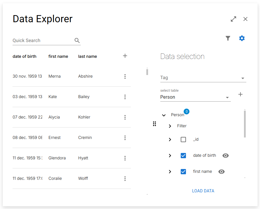 Screenshot: Data nsvigstor