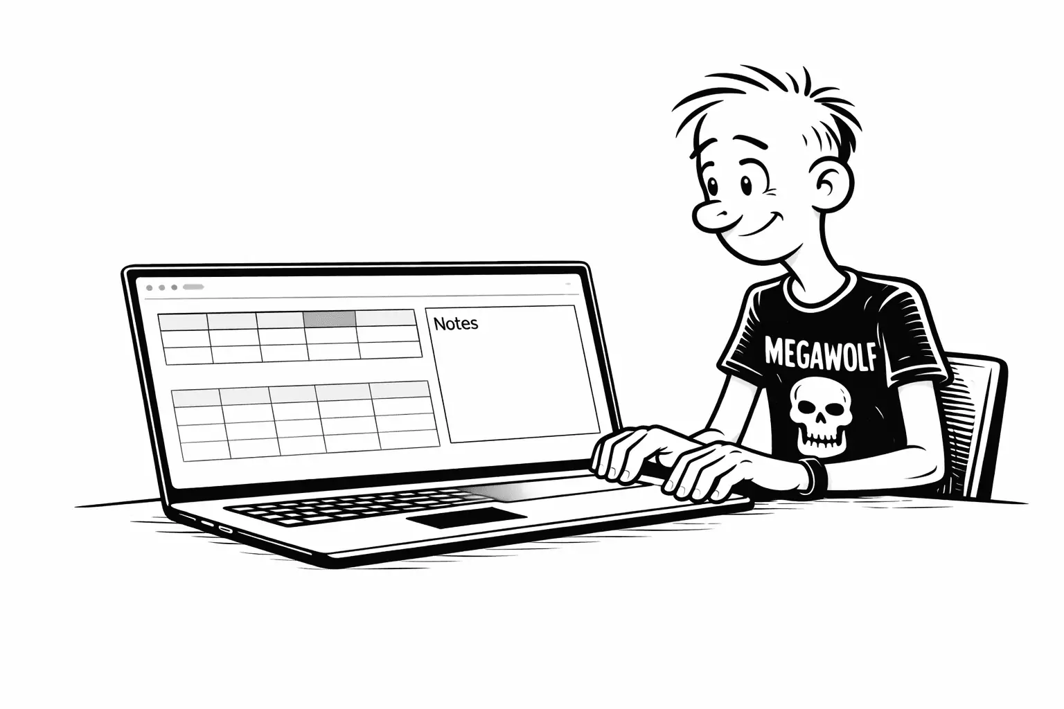 Gary leaving some information as free text notes