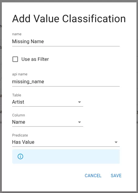 Add value classification