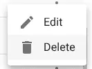 Delete column option