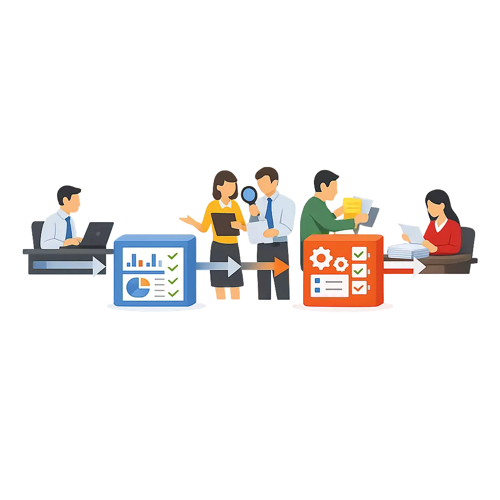 People intercepting work items before they proceed