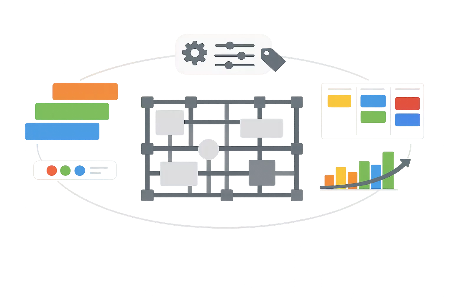 Surface flexibility with fixed internal frame