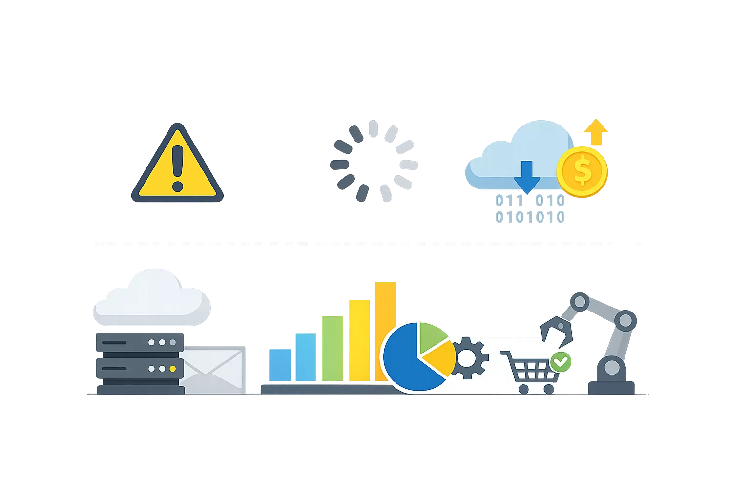 System operating normally below a visible horizontal boundary line