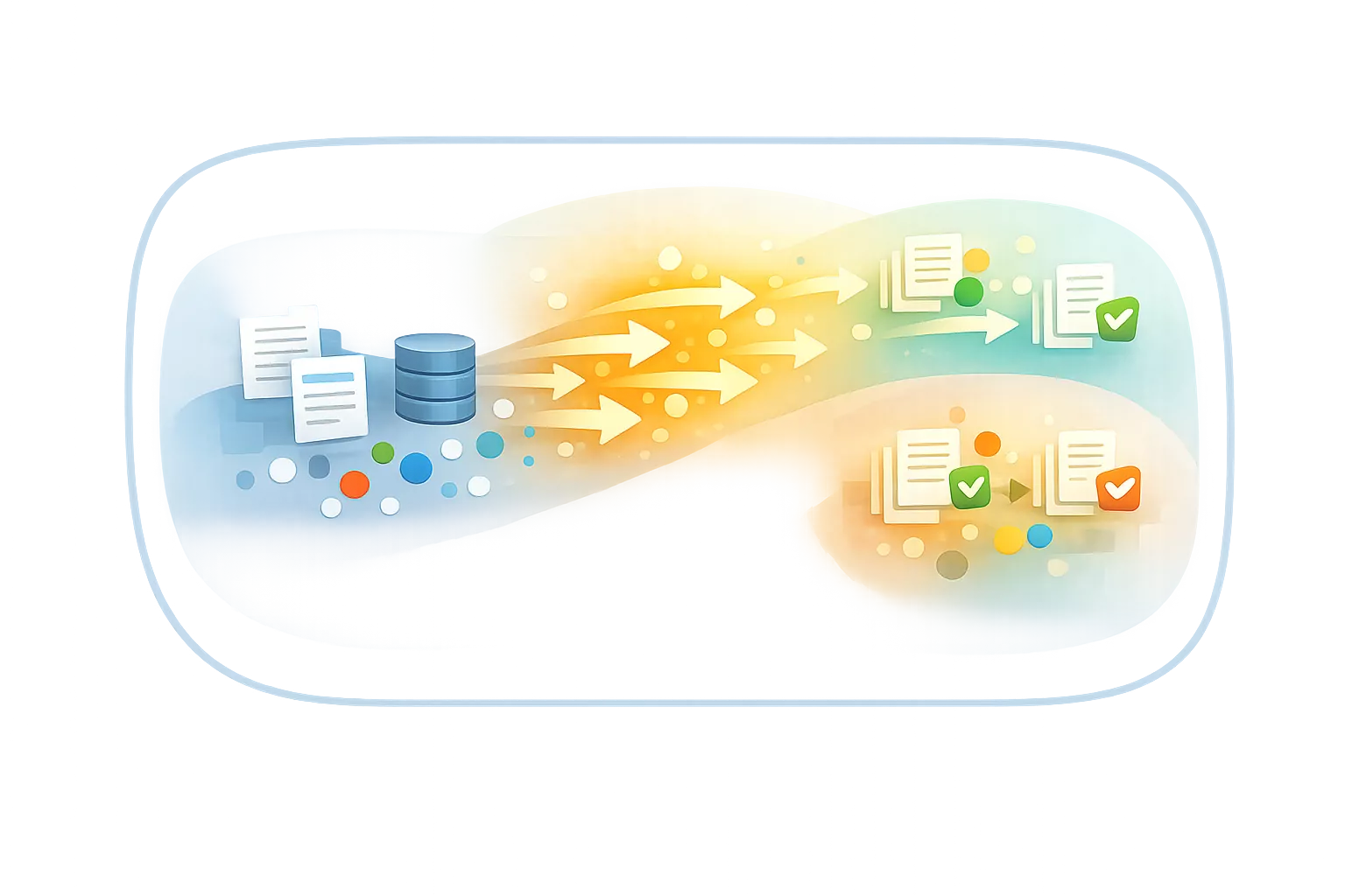 Internal system producing new data from existing data
