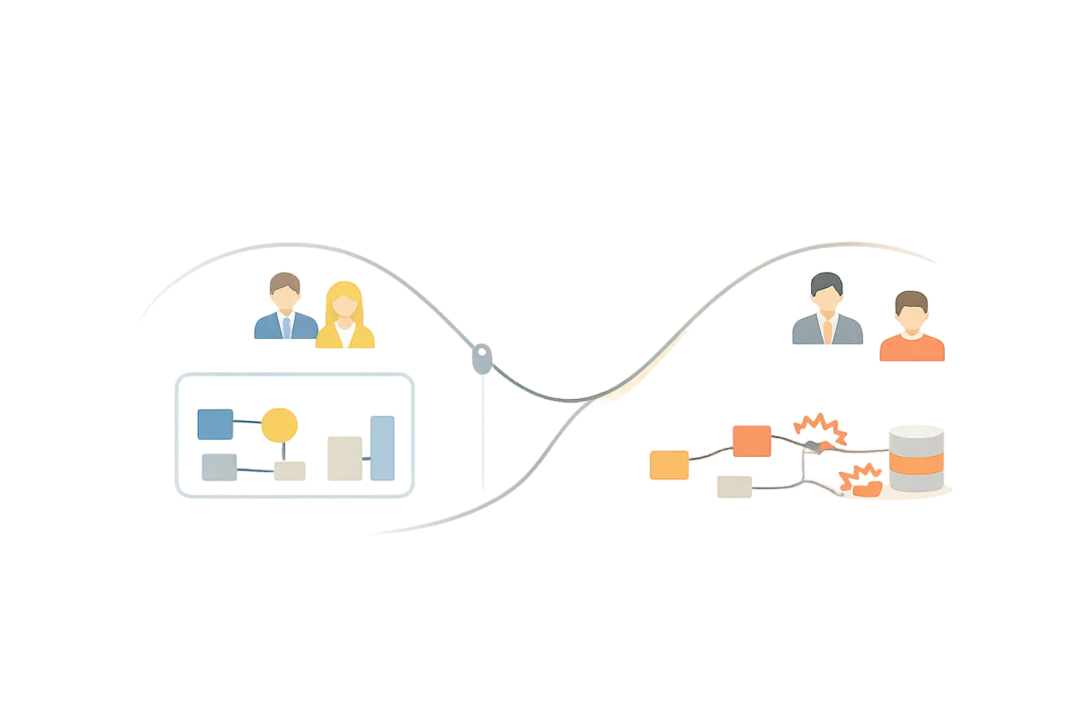 Situations separated by an acceptance boundary